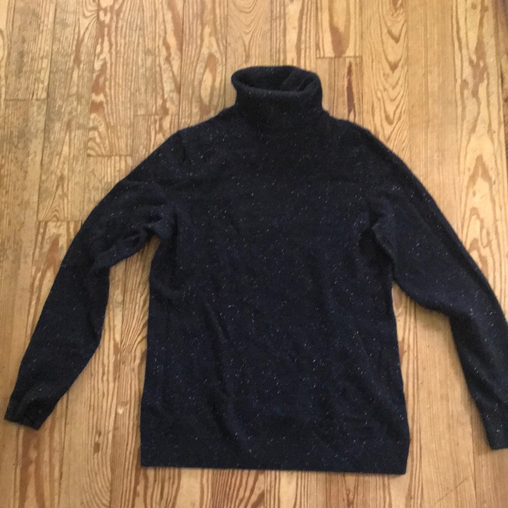Talbots 100% cashmere speckled donegal turtleneck